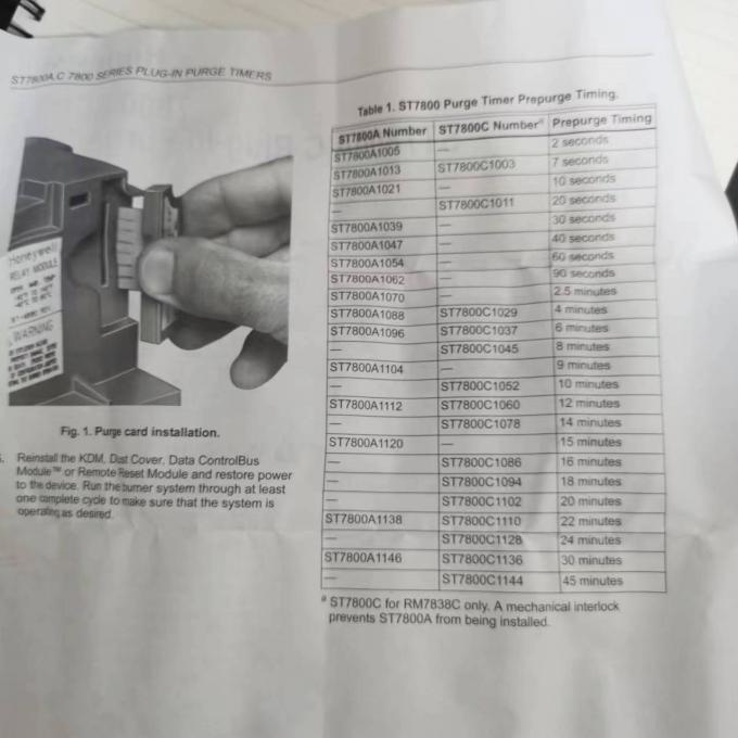 ShangHai RanXian  Honeywell ST7800A1146   Purging Card  Spot 20 Original and New