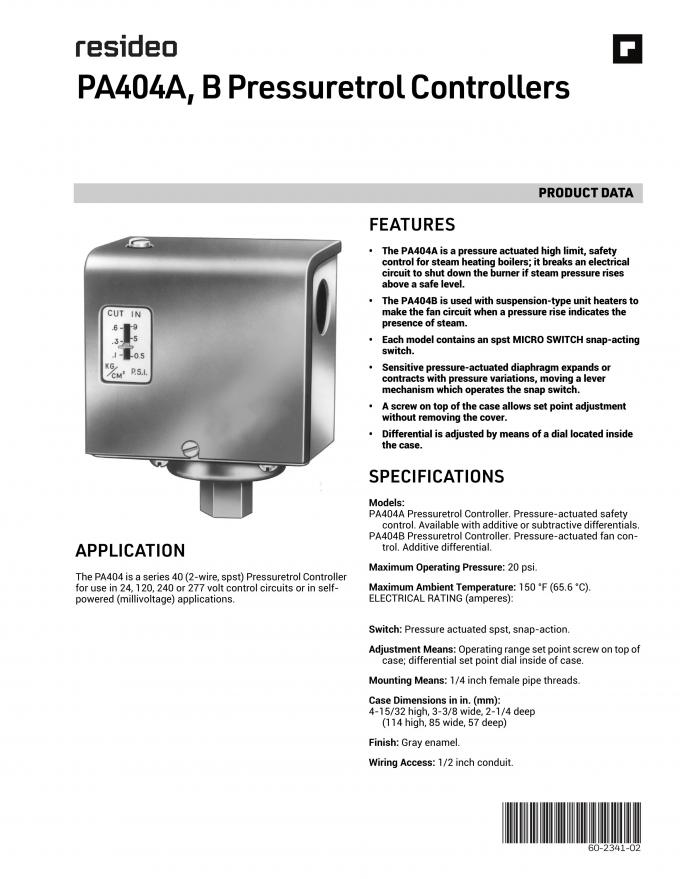 PA404A1033 PA404A1009 United States Ignition Gas Solenoid Valve for Honeywell Stock 200 RESIDEO