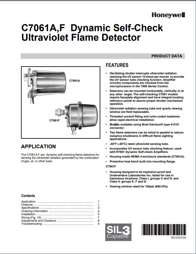 Stock 2 Honeywell C7012A1145 United States Ultraviolet Flame Detector Original Brand New Has Been Discontinued