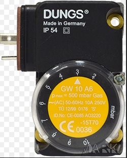 Original New GW10A5 GW10A6 German DUNGS Dongsi Pressure Switch 200 in Stock for Boiler Burner Industries