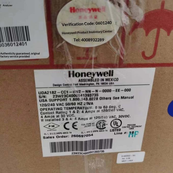 Honeywell Secondary Meter for Acid-Base Concentration Measurement PH Model UDA2182-PH1-NN2-N-0000-EE Stock Original