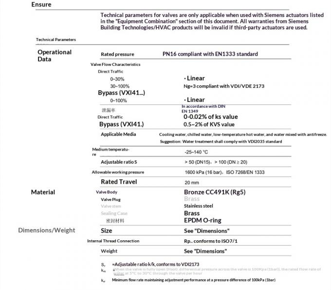 Original Siemens VXI41.32 Electric Temperature Control Valve Threaded Water  Valve 1 Year Warranty Boiler Parts Building
