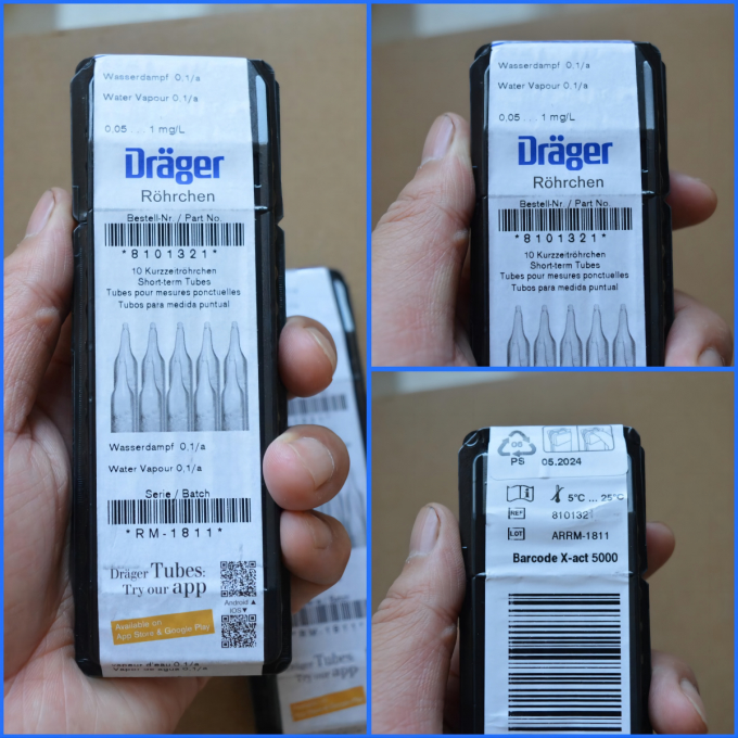 Drager Germany High Accuracy Gas Detection Tube H2 HCL O2 CO2 HCL SO2 HS Original and New