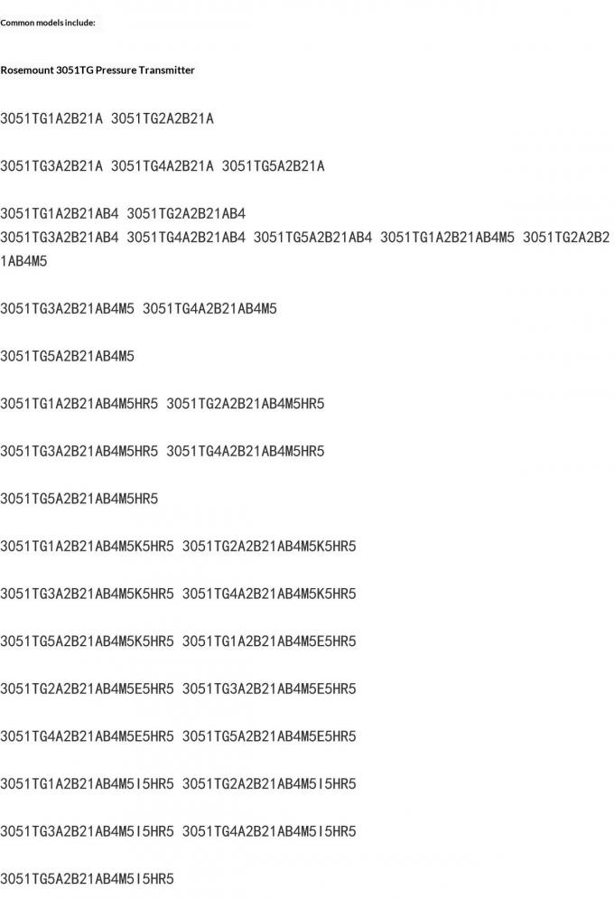 3051TG2A2B21AWR3M5HR5  3051CD2A22A1AB4WR3M5HR5  Pressure Transmitters  Intelligent Pressure Original New