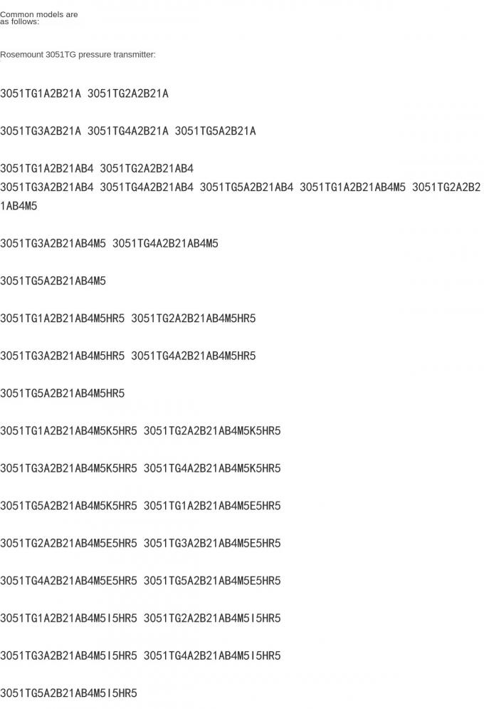 Original Genuine for3051TG1A Aluminum Alloy Made in China Stock