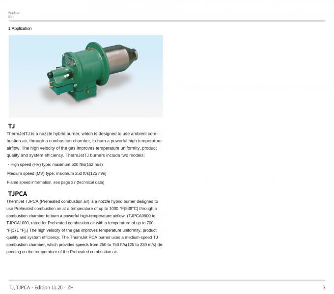 American ECLIPSE ThermJet Series Direct-Fired Burner TJ0150 Gas-Powered TJ0150-A1AHATNC6E6XSB