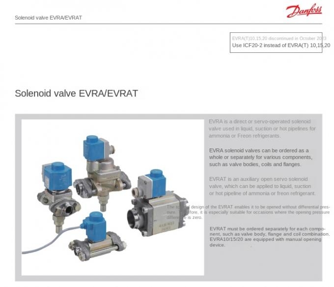 For Danfoss Solenoid Valve 032F6215 EVRA15 100% Original