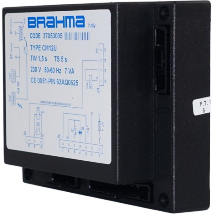 BRAHMA Italy Combustion Controller CM12U DTEN31 Plastic 1 Year Warranty Original Brand New