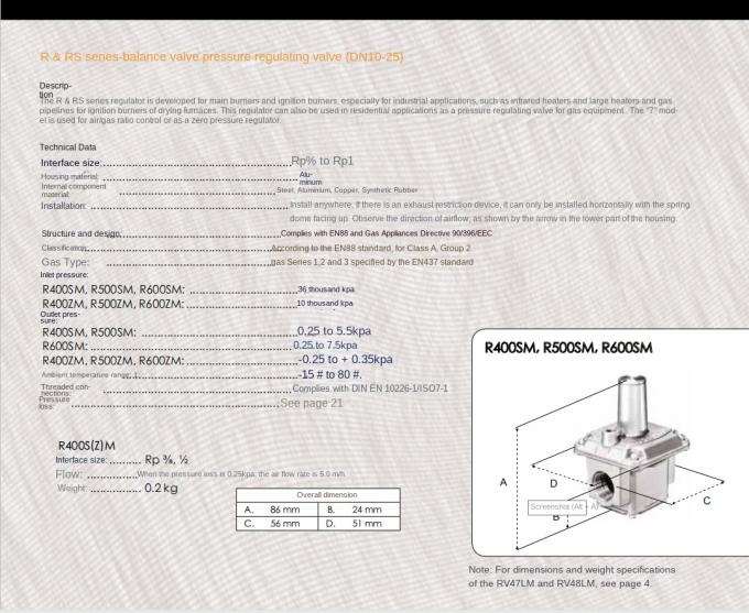 U.S. Maxitrol First-Class 51403645-400 Zero Pressure Valve Max Pressure Reducing Valve Agent Fruit-Based Material in Stock