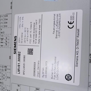 Siemens Electronic Air/Fuel Ratio Combustion Controller LMV51.300B2 Model New Condition for PLC Programming