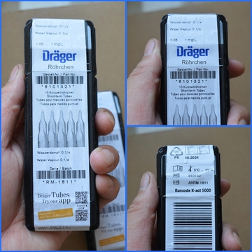 Drager High Accuracy Water Vapor Detection Tube CH23401 Water Content Measurement Tube