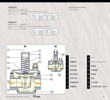 U.S. Maxitrol First-Class 51403645-400 Zero Pressure Valve  Max Pressure Reducing Valve Agent Fruit-Based Material in Stock